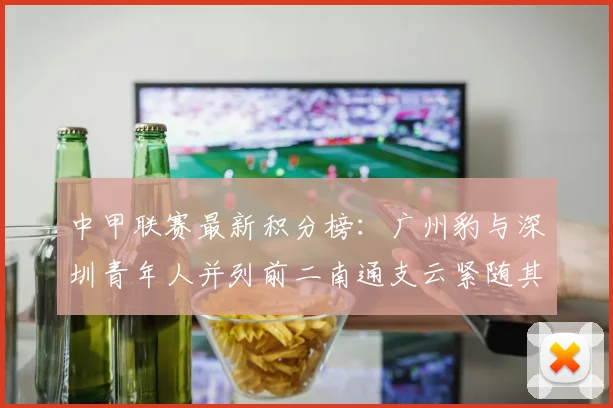 中甲联赛最新积分榜：广州豹与深圳青年人并列前二南通支云紧随其后